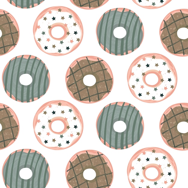 Vector colorful donuts