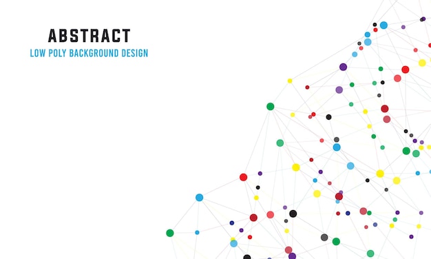カラフルなドット ネットワーク ライン ソーシャル メディアの白いバナーの背景デザイン