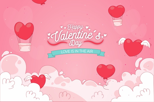 Vector colorful draw with valentines day theme