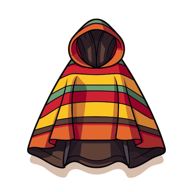 A colorful dress with a hood that says " the word " on it.