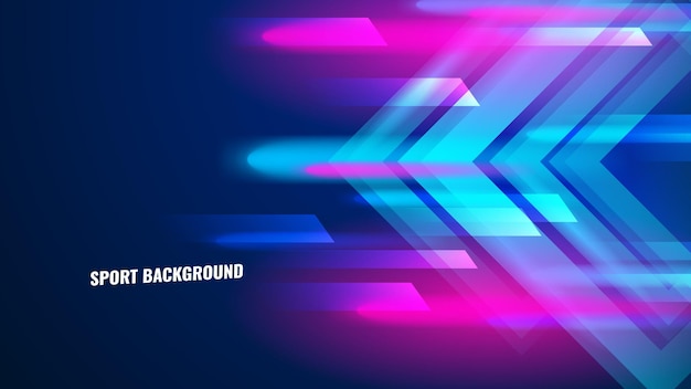 Colorful dynamic motion on purple blue background gradient bright futuristic design