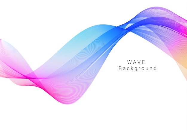 Colorful dynamic wave design stylish background