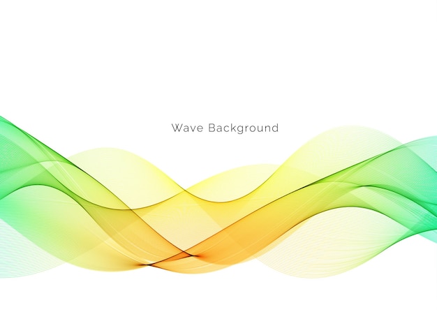 Colorful dynamic wave design stylish background