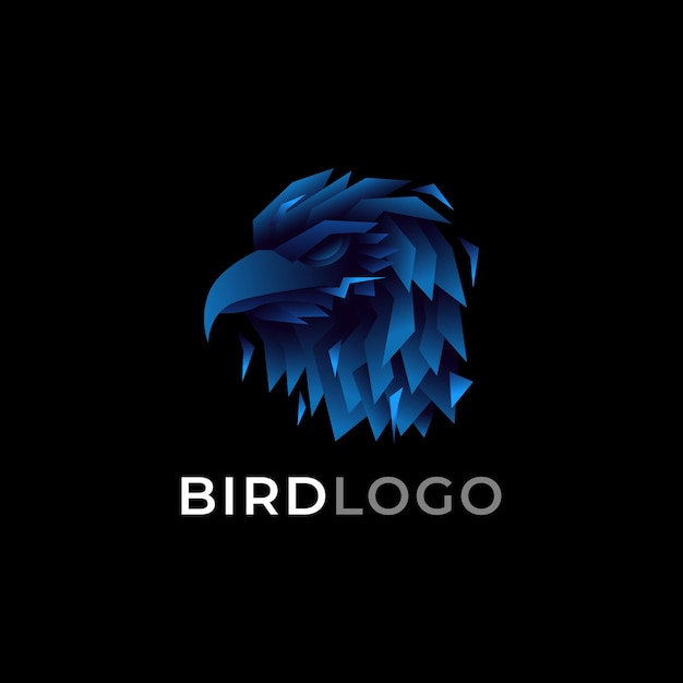 Colorful eagle design logo illustration