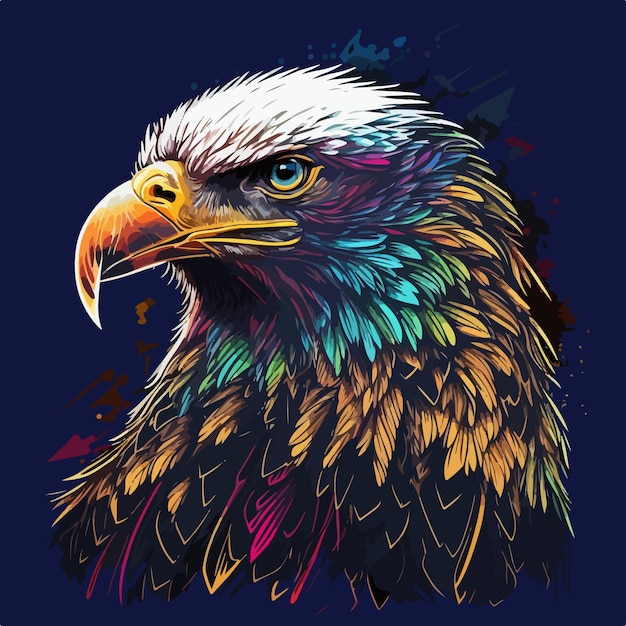 Красочный орел в стиле поп-арт