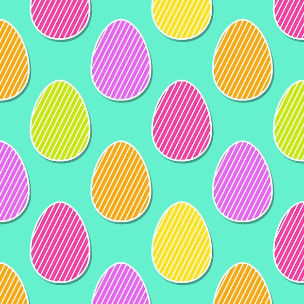 Красочная картина пасхального яйца с иллюстрацией геометрической формы для предпосылки праздника. Карта креативного и модного стиля