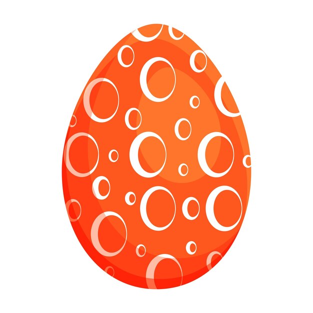 Colorful Easter egg Vector illustration of Easter eggs collection on a white background A handdrawn pattern is a cute decoration for the concept of the Easter holiday