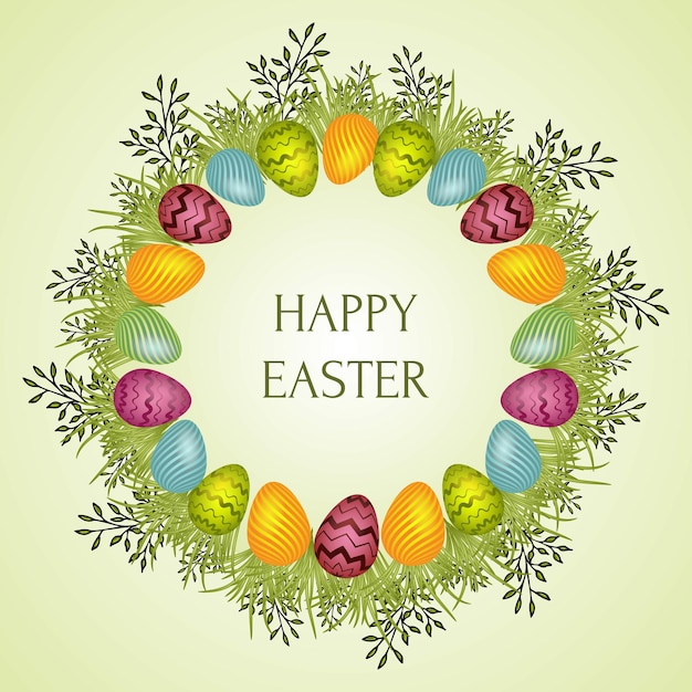 Colorful Easter eggs Vector illustration