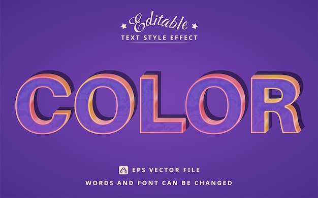 Colorful Editable Text Effect