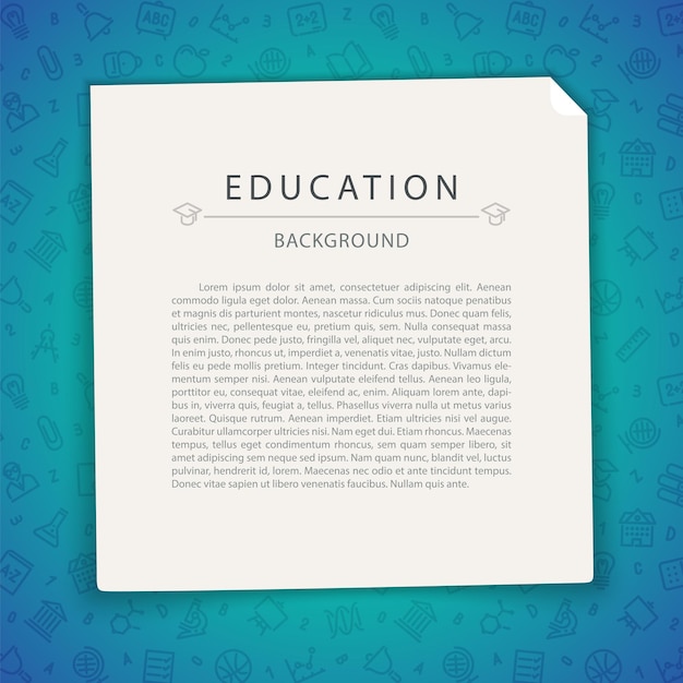 Colorful Education Background with Copy Space