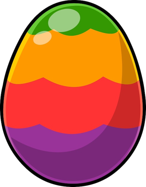 Vector a colorful egg with a purple and orange color