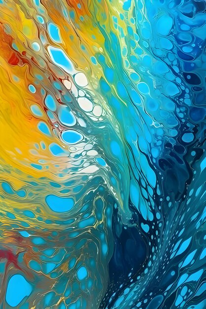 Colorful elegant fluid liquid paint as abstract background wallpaper