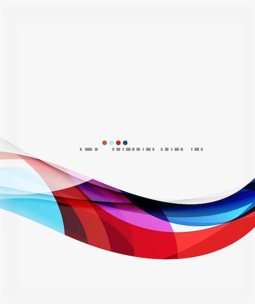 Colorful elegant wave creative layout