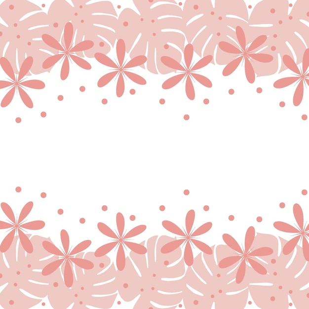 Colorful endless frame in trendy muted pink shades with Copyspace on a transparent background