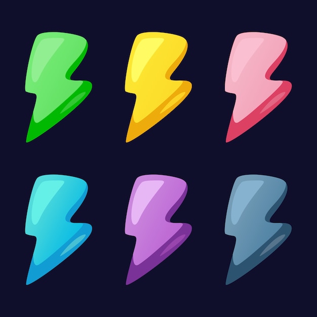 Colorful energy/stamina icons 3 game asset