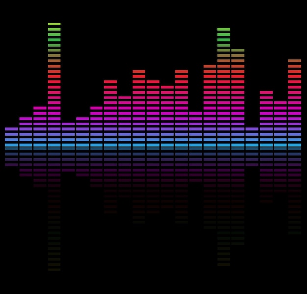 Colorful equalizer background idea for music posters or flares