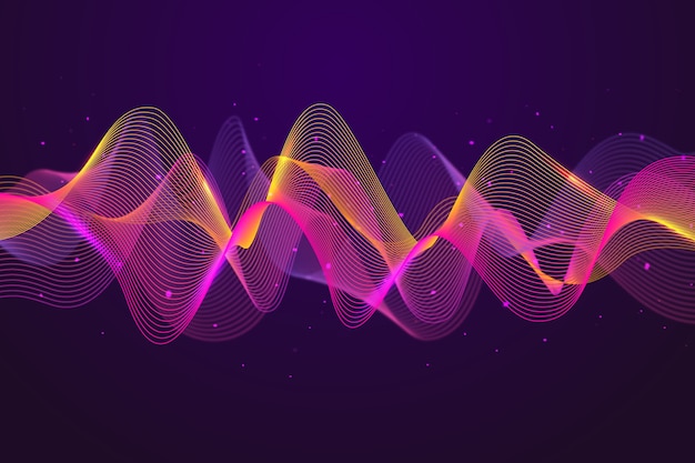 Vector colorful equalizer wave background