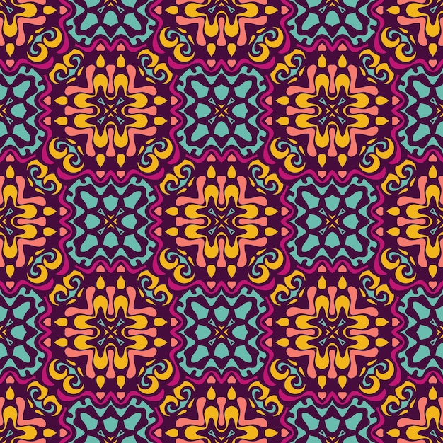 Colorful Ethnic Festive Abstract Vector Pattern tiled design