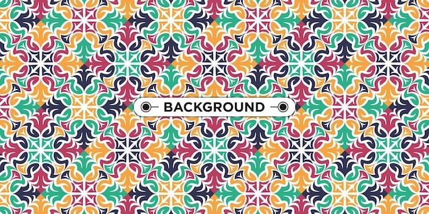 Colorful ethnic mandala geometric pattern background