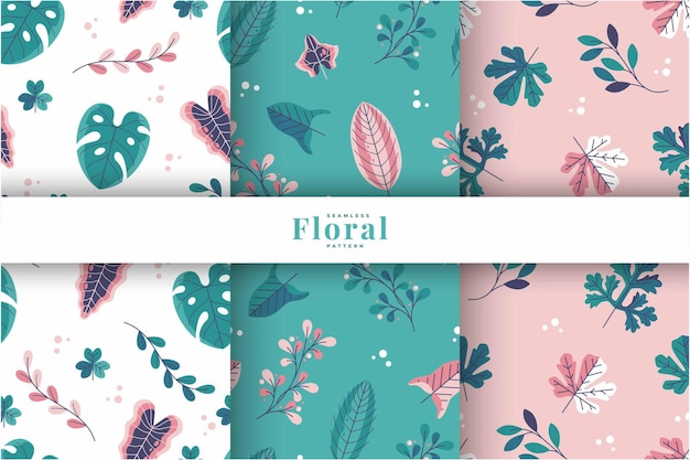 colorful exotic floral pattern collection