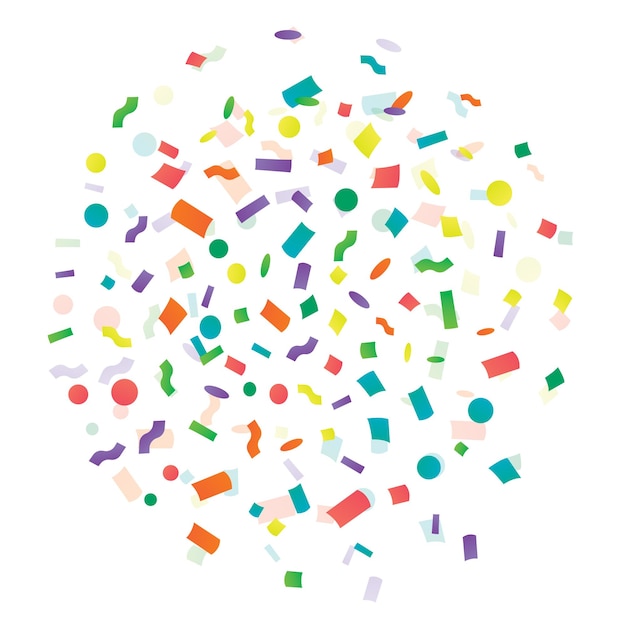 Colorful Explosion of Confetti Vector illustration Flat design element