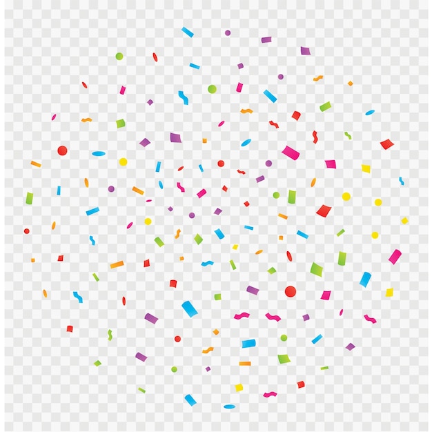 Vector colorful explosion of confetti vector illustration flat design elementxa