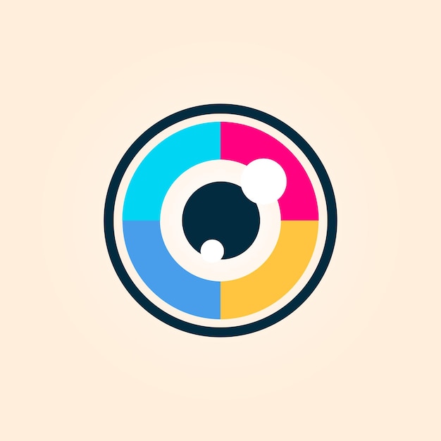 Colorful eye logo. Vector eye icon. Eye vision, eyecare logo design.