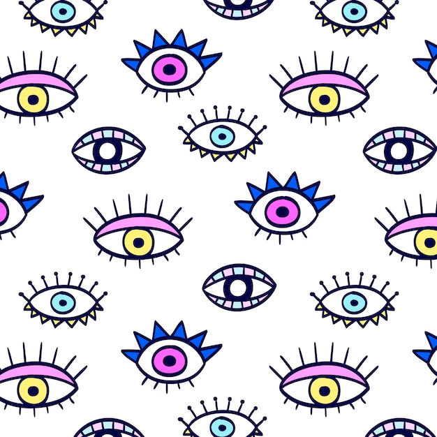 Colorful eyes pattern