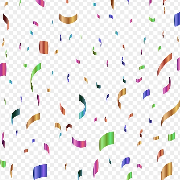colorful falling confetti great for a birthday party or an event celebration invitation or decor