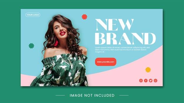 Vector colorful fashion banner template - 06