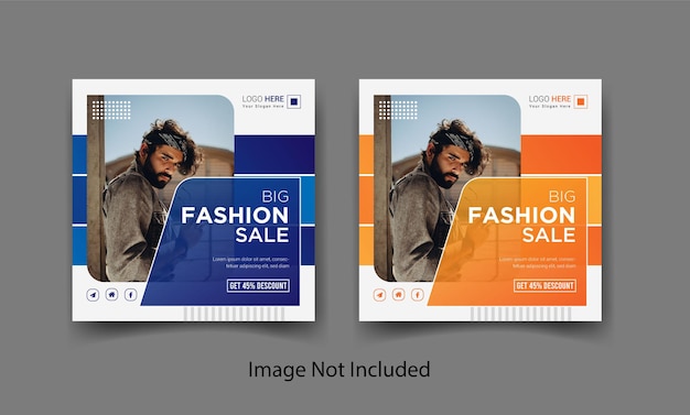 Colorful fashion sale instagram social media post design