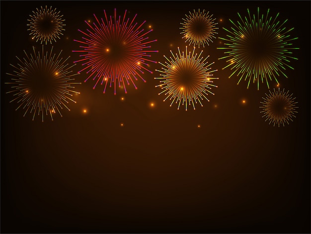 Colorful firework celebration background