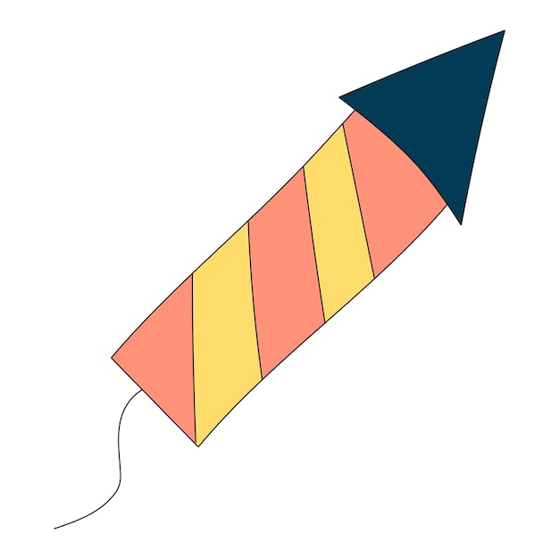 カラフルな花火ロケット