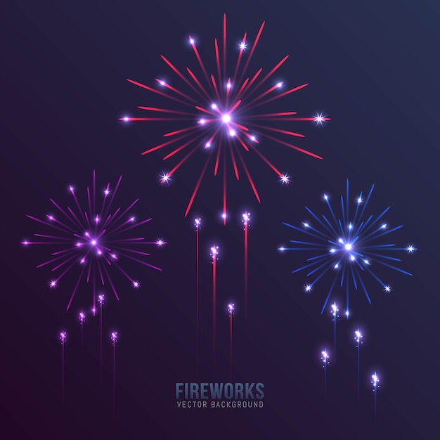 Colorful fireworks background