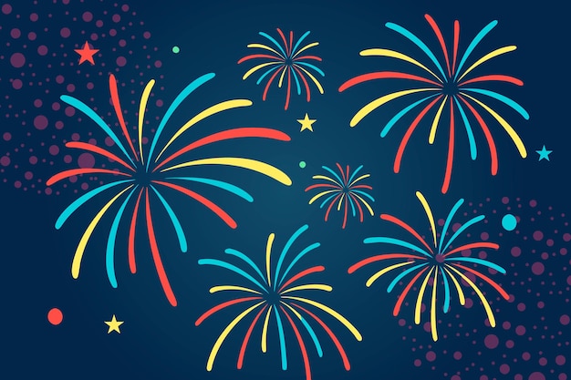 Colorful Fireworks Display