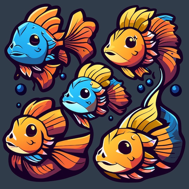 Colorful fish concept art