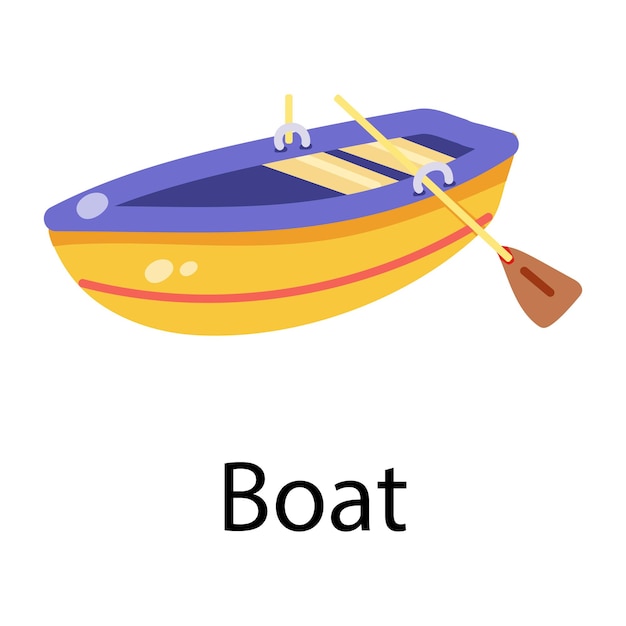 Vector a colorful flat design of boat