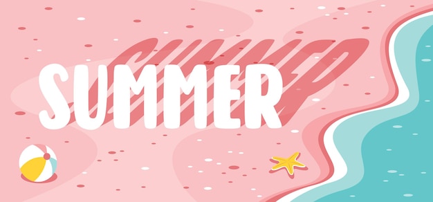 Vector colorful flat summer banner