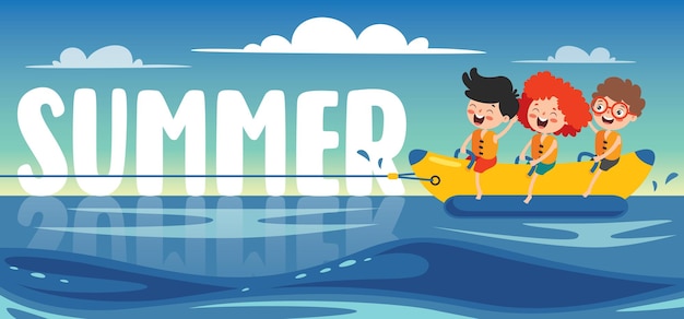 Colorful Flat Summer Banner