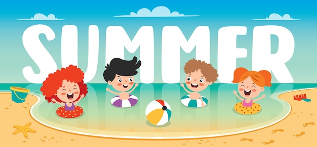 Colorful Flat Summer Banner