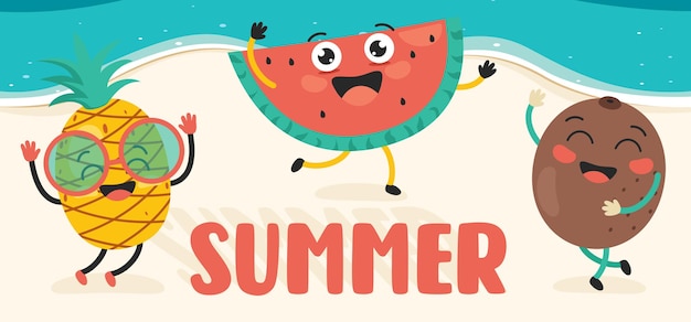 Colorful Flat Summer Banner