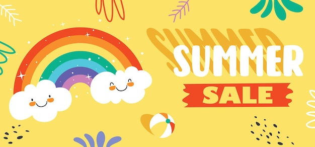 Colorful Flat Summer Banner