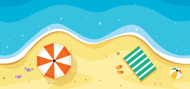 Colorful flat summer banner