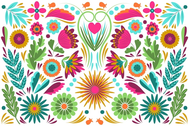 Vector colorful floral background