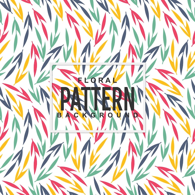 Colorful floral leaves seamless pattern background