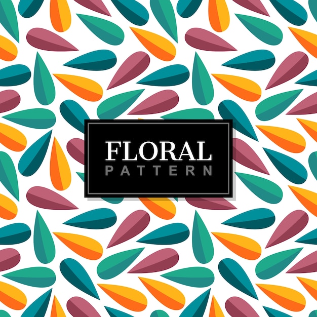 Colorful floral leaves seamless pattern background