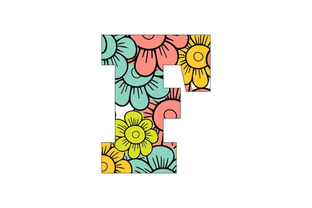 Colorful floral Letter