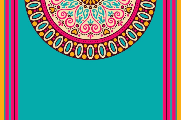 Vector colorful floral mandala background