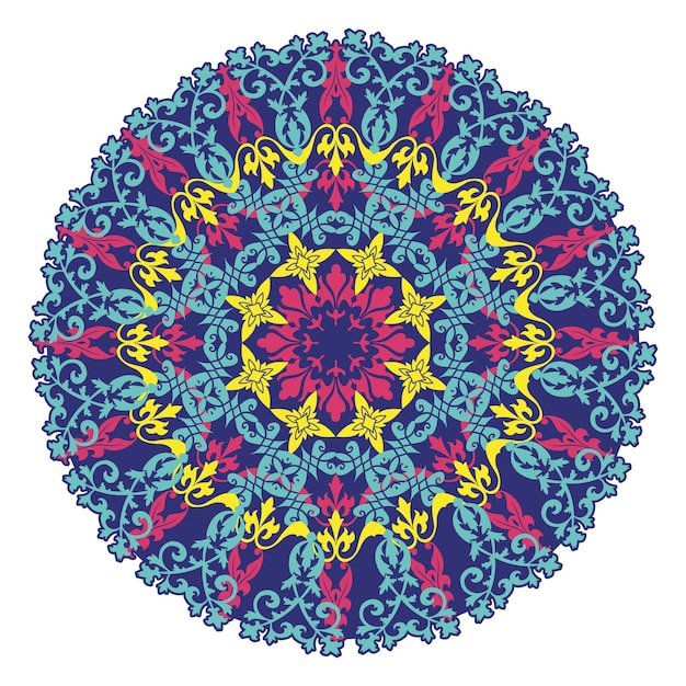 Vector colorful floral mandala vector