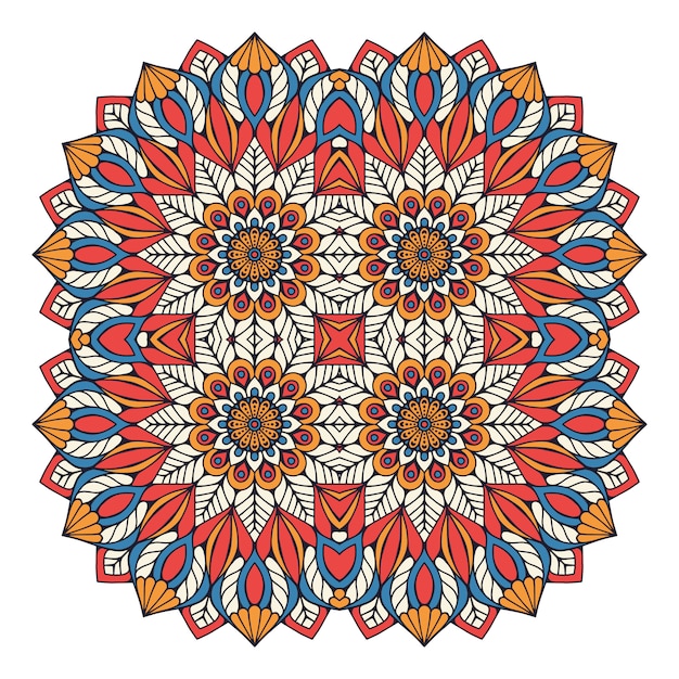 Mandala floreale colorato